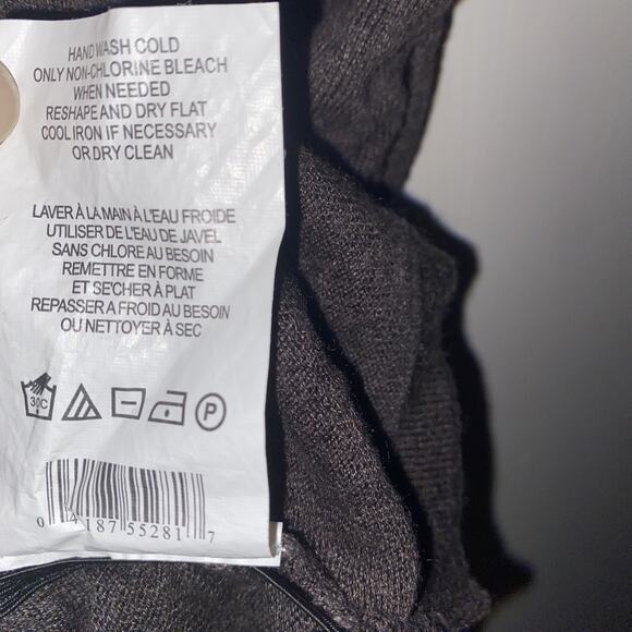 A PEA IN THE POD Maternity Sz S Cowl Neck Brown Sweater Shirt Soft Spandex Fall - Picture 6 of 6